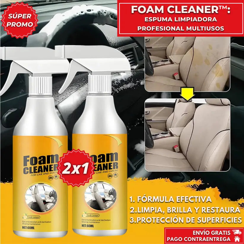 Oferta Especial 2x1: Foam Cleaner™ - Espuma Limpiadora Profesional Multiusos (Copia)